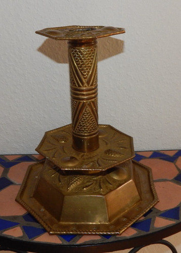 Antiker getriebener messing - getriebener,