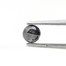 Rustikal Natürlicher Diamant 0.27tcw Grau Schwarz Funkelnd Rund Rose Schnitt Für