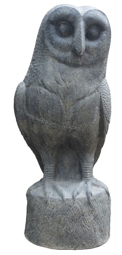 Gartenfigur eule steinguss - steinguss, /