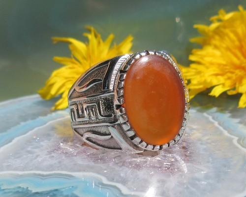 Orientalischer ring onyx - Ω,
