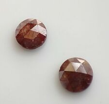 2 Stück 4,00 mm Natürliche Rote Runde Rose Cut Lose Diamant Paar, Diamanten f...