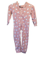 Niedlicher Schlafanzug Overall Gr. 122, Kapuze mit niedlichen Röhrchen