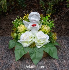 Grabgesteck Engel weiß