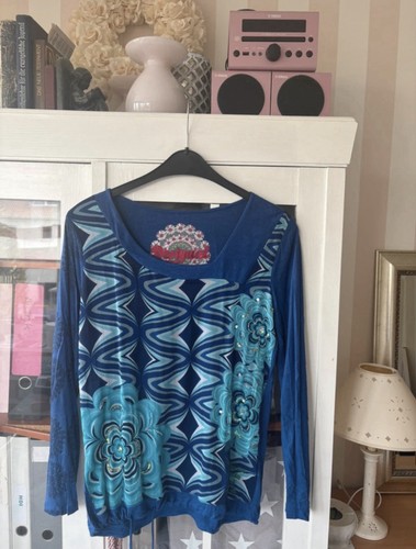 Desigual pullover blau grün - desigual,