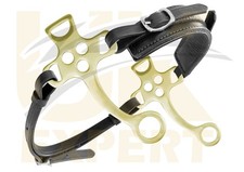 Gold gebisslose Trense verstellbar gepolstert Leder traditionelle Hackamores schwarz braun