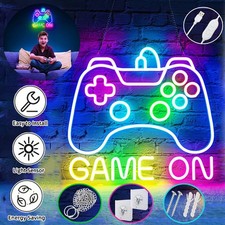 Gamer LED Neonlicht Gaming Wand Deko Gamepad Neon Schild  Gaming Deko Zimmer