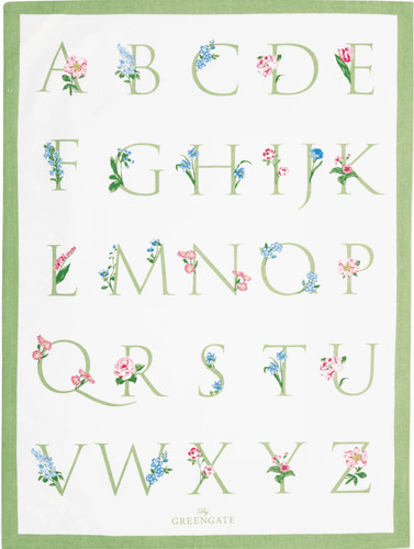 Greengate tea towel - tea, piece