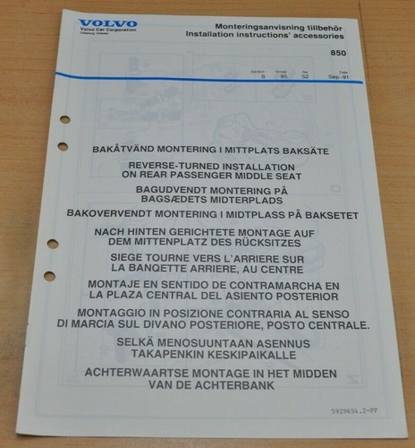Volvo 850 kindersitz - volvo,