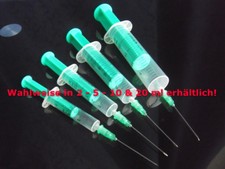 1x Einmalspritze mit Kanüle - Wahlweise in 2-5-10 & 20ml - Neu & Steril