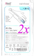 2x Masimo Rainbow R2-25a SpHb SpO2 SpMet Disposable Optical Sensor CO Oximeter 