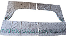 4 Teile Vorhang Set Gardinen Schals Querbehang bunt