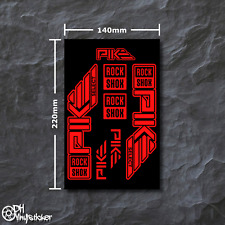 Rockshox Pike Sticker Gold | Aufkleber Set Fahrrad BMX MTB eBike Dirt Fork Gabel