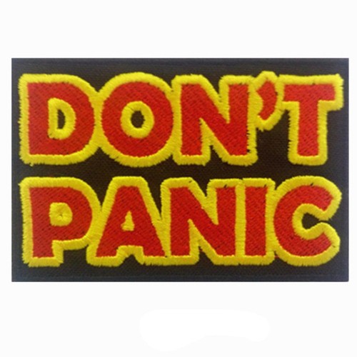 Don panic words slogan - words,