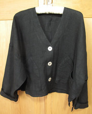 Walter Krinès Berlin • Jacke • 100% Leinen • Schwarz • M • L • Lagenlook