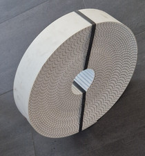 PU-Zahnriemen 75-AT 10 offen weiss Meterware Breite 75mm NEU