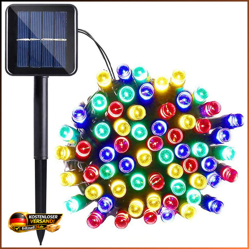 Led lichterkette solar 12m 100 - led,