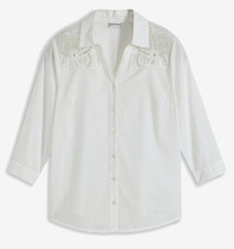 Bluse mit Lochstickerei Gr. 48