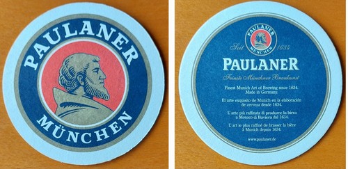 Bierdeckel paulaner münchen - paulaner,