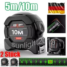 2x Maßband - Rollmaßband Messband Bandmaß Rollmeter mit Rücklauf 5m/10m