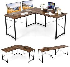Schreibtisch Computertisch Bürotisch L-Form Eckschreibtisch mit Monitorständer