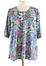 ITALY Damen bunte Bluse Shirt