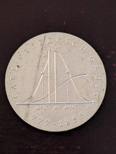 DDR 20 Mark 1977 Carl Friedrich Gauss Silber