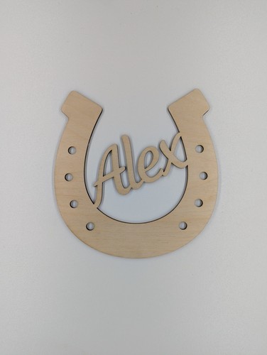 Hufeisen personalisiert holz - hufeisen,