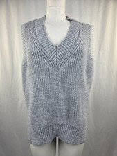 Strick Weste Grau Gr M-L  Neu