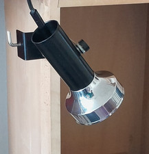 70er Lampe Spot Chrom/Schwarz Klemmlampe Regallampe Retro Vintage Top-Zustand