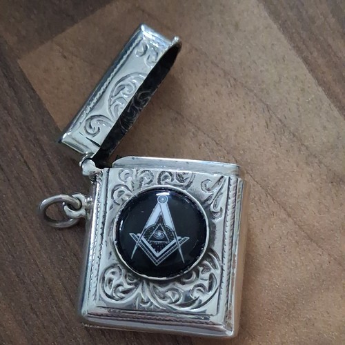 Freimaurer vesta etui silber - vesta,