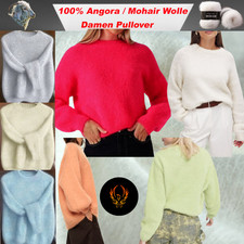 Rundhals Damen Pullover 100%