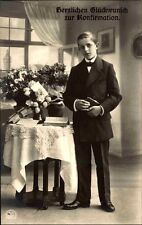 Glückwunsch Gratulation KONFIRMATION 1915 mit Stempel von Dorfchemnitz gelaufen