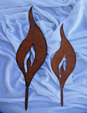2x "Flamme" 30x8 und 23x7cm
