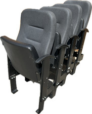 4 Stück Stühle Theaterstühle Kinostühle von Stechert mit Klappsitz