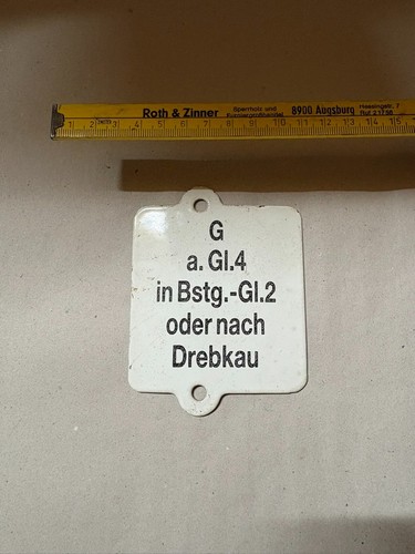 Stellwerk emaille schild - emaille,