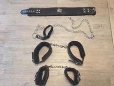 Bondage Set 8 tlg. Fußfesseln,Handfesseln,Halsband,Leine,Ketten. …. NEU ….