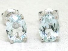 Aquamarin Ohrstecker 585