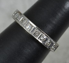 Vintage 18 kt Gold und Diamant CG&S Half Eternity Stack Band Ring