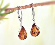 Bernstein Ohrhänger Silber