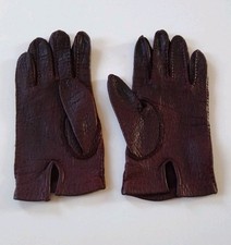 Autofahrer Handschuhe Leder rötlich Größe M
