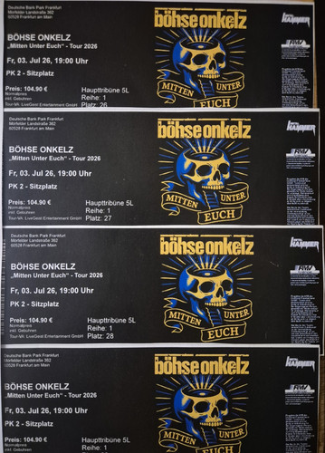 Böhse onkelz 2026 - böhse, 03.07.2026