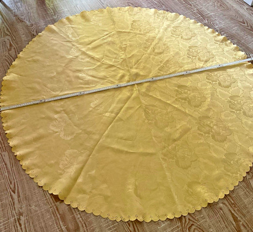 Runde tischdecke gelb geblümt - runde,
