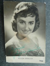 Helga Brauer † 1991, DDR Autogrammkarte (Schlagersängerinnen)