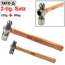 Ausbeulhammer Kugelhammer Schonhammer 2-er Satz 225g + 900g Hammer mit Holzstiel