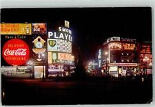39290721 - London Leuchtreklame Coca Cola u.a. - Picadilly Circus AK Werbung