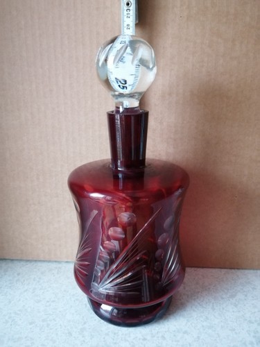 Vintage glas likörkaraffe - glas,