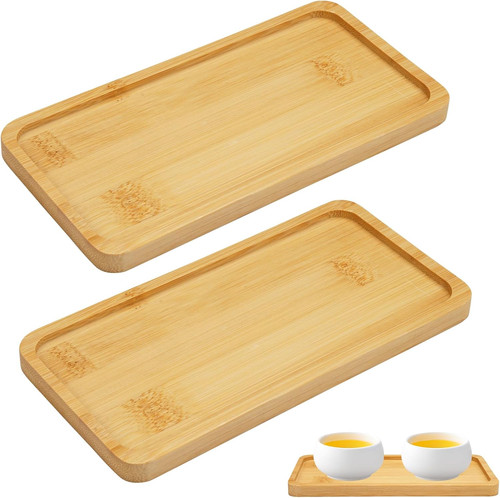 Bambustablett 2er set - bambustablett,