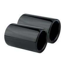 2 Endrohrblenden Schwarz für