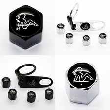 Ventilkappen Schlüsselanhänger Mudflap Girl Frau Ventile chrom schwarz Rad LKW