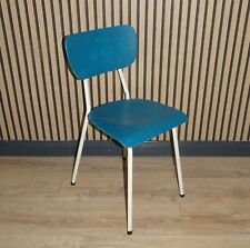 50er Jahre industrial Style Stuhl türkis weißes Metallgestell shabby chic leicht